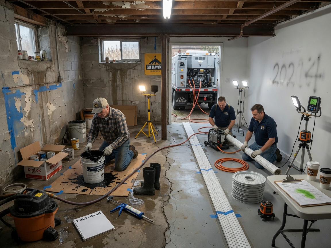 DIY basement waterproofing vs professional