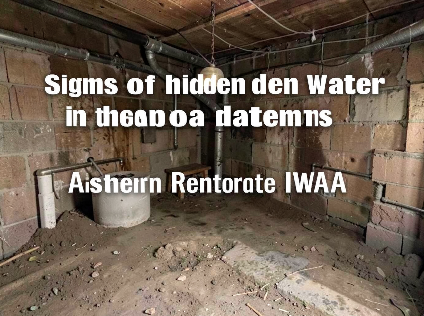 Signs of hidden water damage in basement